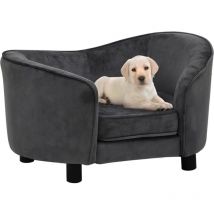 Hundesofa Dunkelgrau 69x49x40 cm Plüsch CFW610809