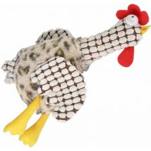 Hundespielzeug hahn, 30 cm, braun-weiß