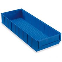 Regalbox aus pp, 500x183x81 mm blau, Volumen 6,00 l, breit - Hünersdorff