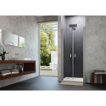 Hüppe - Design pure Viereck Pendeltür in Nische, Breite:98cm