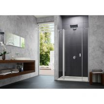 HÜPPE Design pure Viereck Schwingtür m. festem Segment und