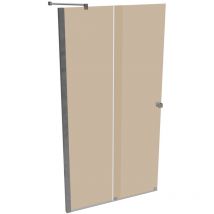 HÜPPE Xtensa pure Gleittüreckeinstieg 2-teilig – Aluminium – 6mm Sicherheitsglas – 8mm Tür – Pflegeleichte Oberfläche – Duschzugang