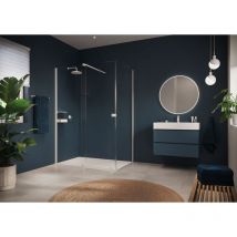 Hüppe - Xtensa pure Seitenwand für Walk-In Gleittür 1-teilig, mit