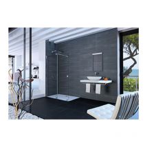 HÜPPE Xtensa pure Walk-In Gleittür 1-teilig, mit festem Segment,