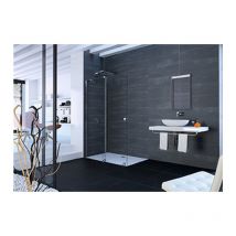 Hüppe - Xtensa pure Walk-In Gleittür 1-teilig, mit festem Segment,