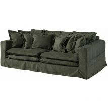 Hussensofa 3-Sitzer 236x138x76 grün kingston