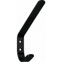 Technik-Team Huthaken Kleiderhaken Macoba Breite 25mm, Höhe 141mm - Wandhaken für Hüte, Eisen schwarz matt