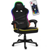 huzaro Force 4.4 RGB Noir Éclairage LED Chaise de bureau Chaise de bureau Chaise de bureau Chaise de bureau ergonomique en cuir synthétique