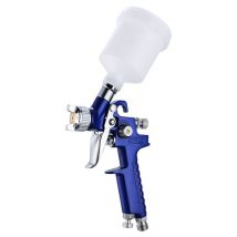 Aougo - HVLP-Luftspritzpistole, Schwerkraft-Farbspritzgerät, Edelstahl-Luftpinsel-Set, 1,7-mm-Düse, Auto-Auto-Detaillackierung für Spot-Reparatur,