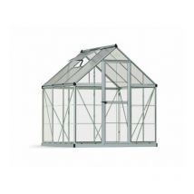 Palram - Greenhouse Hybrid 6X6- Polycarbonate - L186 x W185 x H208 - Silver