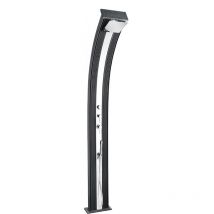 Dada Curve Hybrid Außendusche 40 Liter Solar Gartendusche Aluminium gebürstet - Formidra