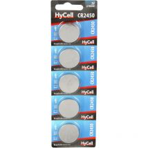 HyCell 5er Pack Lithium Knopfzellen CR2450 3V - Knopfbatterien - 5 Stück