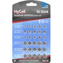 HyCell Knopfzellen-Set je 5x AG 1, AG 3, AG 4, AG 10, AG 12, AG 13