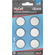 Lithium Knopfzellen CR2450 3V, 6 Stück - Hycell