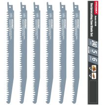 Hychika - Stichsägeblätter Holz 240 mm, 6-teilig crv Sägeblatt Stichsägeblätter für Holzschneiden & Holzschnitt, Sägeblätter für Stichsäge Holz