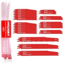 Stichsägeblätter 32 Stück zum Schneiden von Metall und Holz mit Organizer Case - Hychika