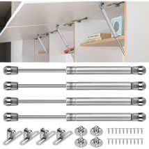 Yozhiqu - Hydraulic Cylinder, 4pcs Gas Struts Kitchen Door Hinge 100N Furniture Cylinder, Gas Shock Absorbers for Lifting Kitchen Cabinet Door With