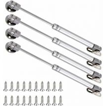 Hanbing - Hydraulic Furniture Gas Struts, Kitchen Cabinet Door Gas Spring Pneumatic Arm with Soft Opening Hinges for Lifting Door Flap Damper Set of