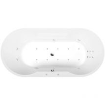 HYDRO-AIR hydromassage Bain, 180x85x49cm, blanc