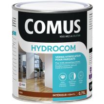 HYDROCOM BRILLANT - Incolore 0.75L - Vitrificateur polyuréthane acrylique mono-composant parquets escaliers et boiseries - COMUS