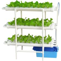 Senderpick - Hydrokultur-Set 3 Schichten 108 Plätze Blumen Gemüse Hydrokultur-System Gemüsekultur-Set + PVC-Schlauch Hydrokultur Haus für Hydrokultur