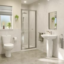 Hydrolux Modern Bifold Shower Door 900x1850mm Framed 4mm Safety Glass Reversible