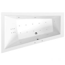 Hydromassage triangl l hydro-air Baignoire, 180x120x50cm, blanc