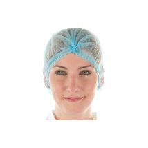 Hygobase eco casquette standard en polypropylène avec bande élastique bleu Franz Mensch 121069