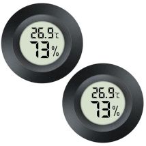 Hygrometer – 2er-set – Thermometer – Digitales Hygrometer – Feuchtigkeitsmesser Für Den Innen- Und Außenbereich – Reptilienthermometer – Geeignet Für 