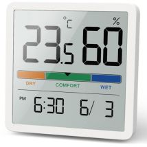 Fei Yu - Hygrometer Indoor Thermometer, Digital Desktop Thermometer with Temperature and Humidity Monitoring, Accurate Humidity Meter, Room