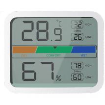 Feiyue - Hygromètre numérique d'intérieur, thermomètre et moniteur d'humidité, enregistrements min/max