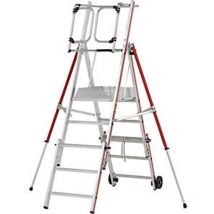 Hymer - Escalera de plataforma de aluminio modelo telescópico 3 - 5