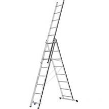 Hymer - Escalera multiusos de aluminio modelo básico 3 x 8 peldaños