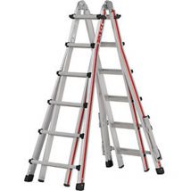 Hymer - Escalera telescópica sc 40 con apoyos plegables 4 x 6