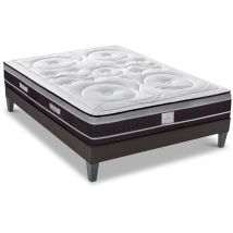Hypsom - Ensemble Divin 160x200 Cm Matelas Ressorts Ensachés + Sommier Bois
