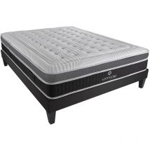Hypsom - Ensemble elegance 180x200 cm Matelas Mémoire de forme + Sommier Bois