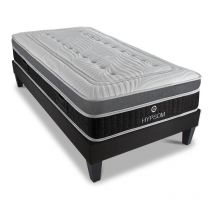 Hypsom - Ensemble elegance 90x200 cm Matelas Mémoire de forme + Sommier Bois