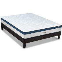 Hypsom - Ensemble montesquieu 140x200 cm Matelas Ressorts ensachés + Sommier Bois