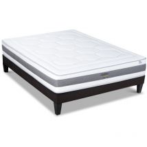 Hypsom - Ensemble sublime 160x200 cm Matelas Mémoire de forme + Sommier Bois
