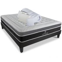 Hypsom - Pack Prêt à dormir elegance 140x190 cm Matelas Mémoire de forme + Sommier + Accessoires
