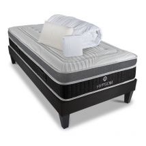 Pack Prêt à dormir elegance 90x190 cm Matelas Mémoire de forme + Sommier + Accessoires - Hypsom