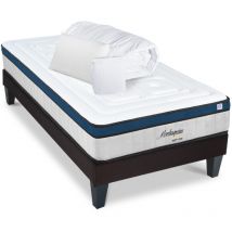 Hypsom - Pack Prêt à dormir montesquieu 90x200 cm Matelas Ressorts ensachés + Sommier + Accessoires