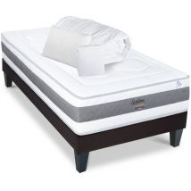 Pack Prêt à dormir sublime 90x190 cm Matelas Mémoire de forme + Sommier + Accessoires - Hypsom