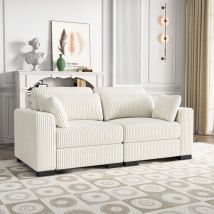 Hytkkbd-2-sitzer-sofa,1888885cm,mehrpersonen-kombinationssofa,bequeme,modernes,sofa Mit Armlehnen,sofa Für Wohnzimmer,beige