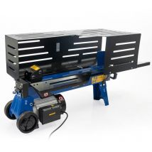 Hyundai 5 Tonne Horizontal Electric Log Splitter with Hydraulic Ram, Steel Protection Cage 520mm Length
