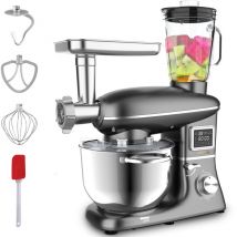 Hyundai - Robot pâtissier 1500W 6.2L 6 vitesses blender hachoir et spatule