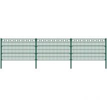 Home Deluxe - Doppelstabmattenzan morata Kreis , Gartenzaun, Mattenzaun Höhe: 160 cm / Länge: 36 m 3x Eckpfosten Gartenzaun Mattenzaun