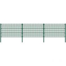 Doppelstabmattenzan MORATA Raute , Gartenzaun, Mattenzaun Höhe: 200 cm / Länge: 36 m 2x Eckpfosten Gartenzaun Mattenzaun