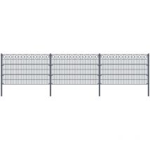 Doppelstabmattenzan MORATA Raute , Gartenzaun, Mattenzaun Höhe: 80 cm / Länge: 30 m 3x Eckpfosten Gartenzaun Mattenzaun