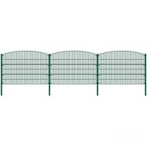 Doppelstabmattenzan MORATA Berg , Gartenzaun, Mattenzaun Höhe: 160 cm / Länge: 10 m 3x Eckpfosten Gartenzaun Mattenzaun